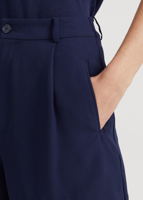 raffineret flåde Kvinder Ralph Lauren plisseret georgette kort Z426B9429