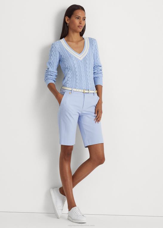 småsten blå Kvinder Ralph Lauren bi-stretch twill kort Z426B3835