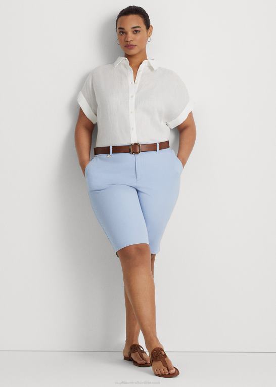 småsten blå Kvinder Ralph Lauren bi-stretch twill kort Z426B4525