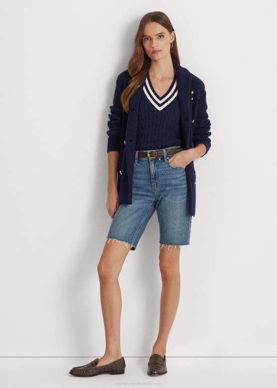 vask af græsmarker Kvinder Ralph Lauren cutoff denim short Z426B3999