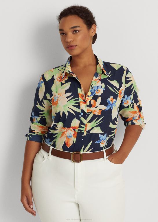Kvinder Ralph Lauren blomstret crepe skjorte Z426B4795