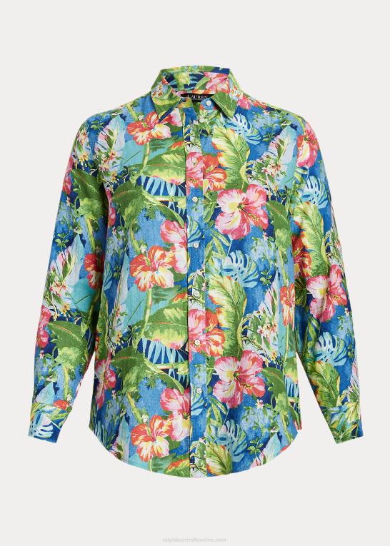 Kvinder Ralph Lauren blomstret hørskjorte Z426B4532