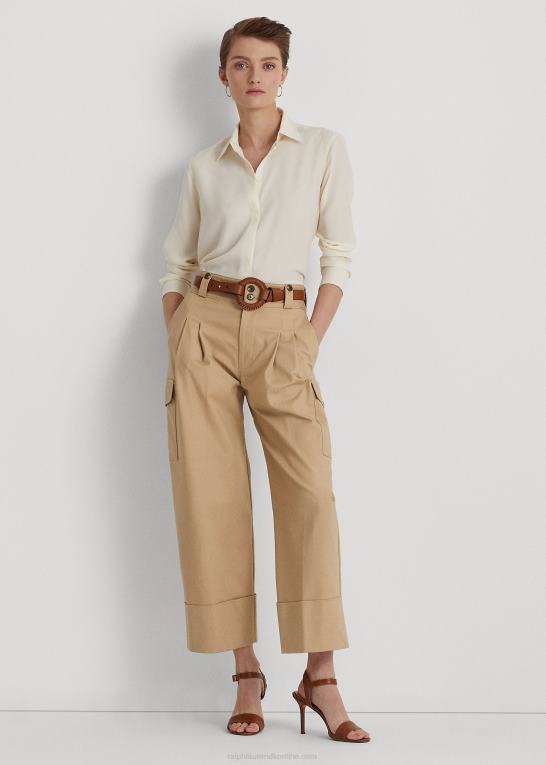 Kvinder Ralph Lauren crepe skjorte Z426B4469