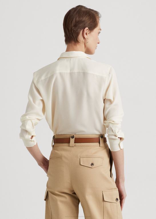 Kvinder Ralph Lauren crepe skjorte Z426B4469
