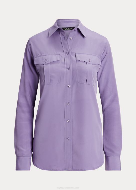 Kvinder Ralph Lauren crepe skjorte Z426B4877