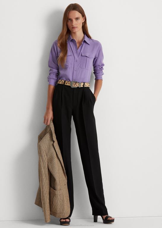 Kvinder Ralph Lauren crepe skjorte Z426B4877