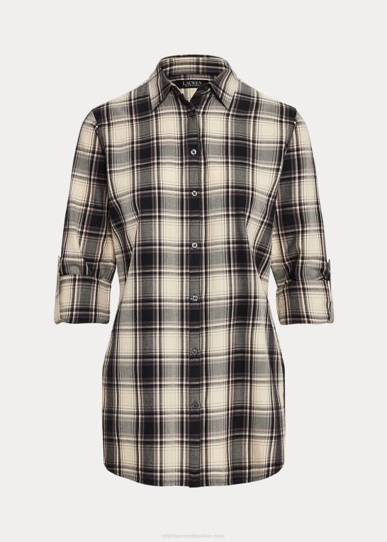 Kvinder Ralph Lauren plaid skjorte i bomuldstwill Z426B9591