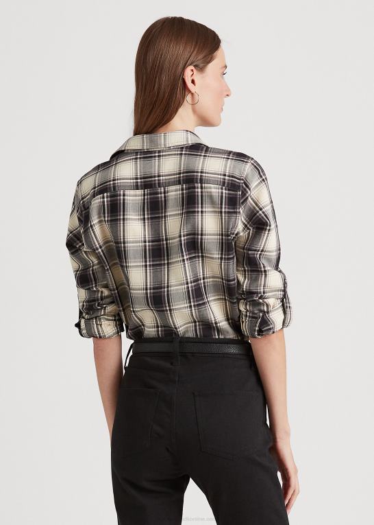 Kvinder Ralph Lauren plaid skjorte i bomuldstwill Z426B9591