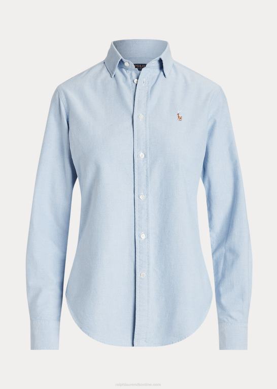 blå Kvinder Ralph Lauren klassisk pasform oxford skjorte Z426B3146