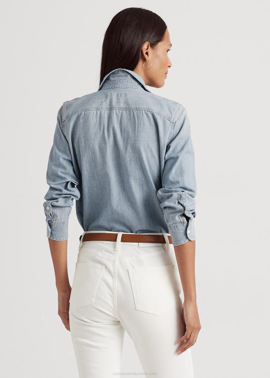 chambray Kvinder Ralph Lauren chambray bomuldsskjorte Z426B4265