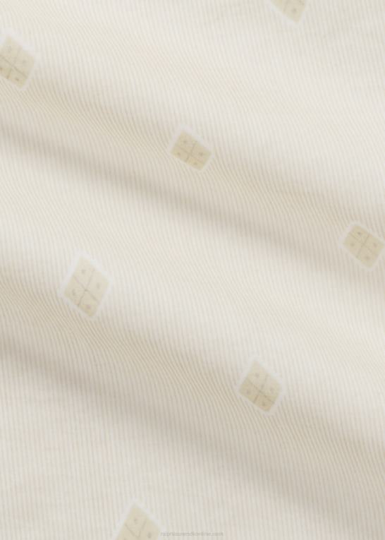 creme/tan Kvinder Ralph Lauren voile westernskjorte i bomuld Z426B3628