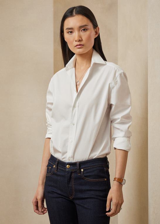 hvid Kvinder Ralph Lauren adrien kæreste skjorte Z426B9133