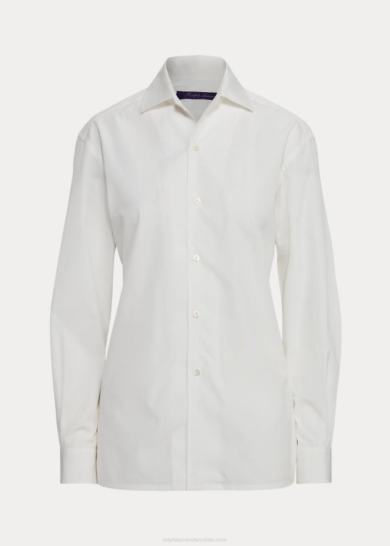 hvid Kvinder Ralph Lauren capri bomuldsskjorte Z426B3436