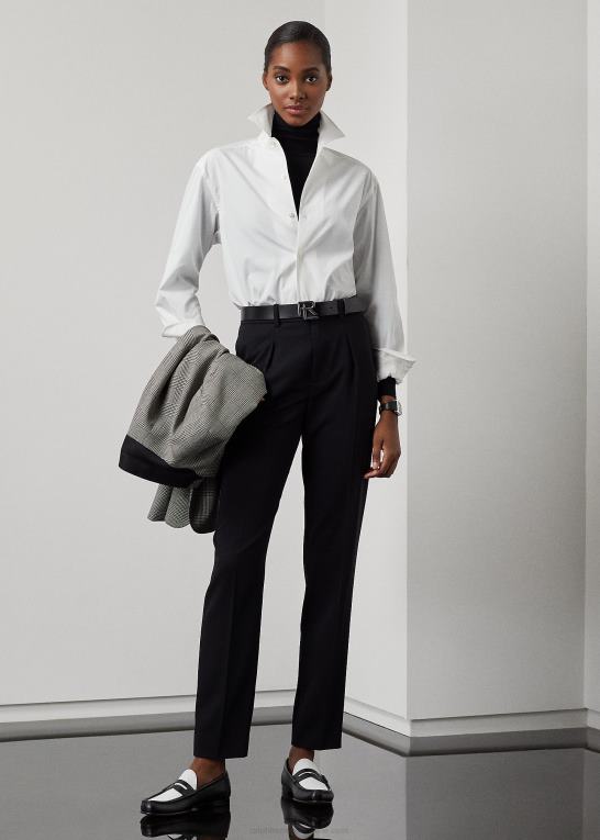 hvid Kvinder Ralph Lauren capri bomuldsskjorte Z426B3436