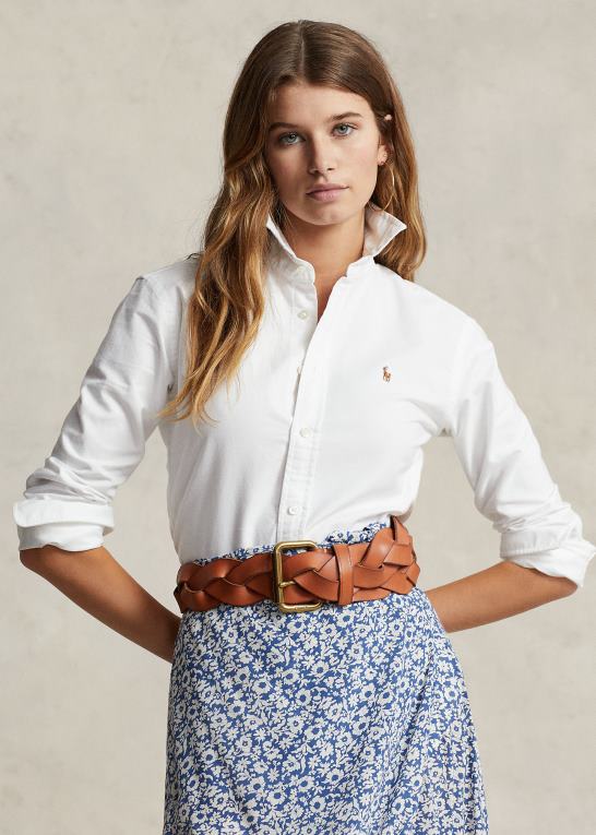 hvid Kvinder Ralph Lauren klassisk pasform oxford skjorte Z426B3147