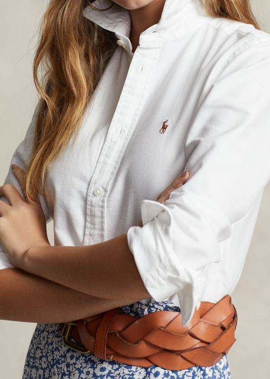 hvid Kvinder Ralph Lauren klassisk pasform oxford skjorte Z426B3147