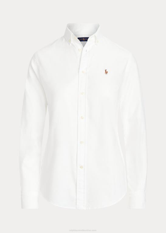 hvid Kvinder Ralph Lauren klassisk pasform oxford skjorte Z426B3349