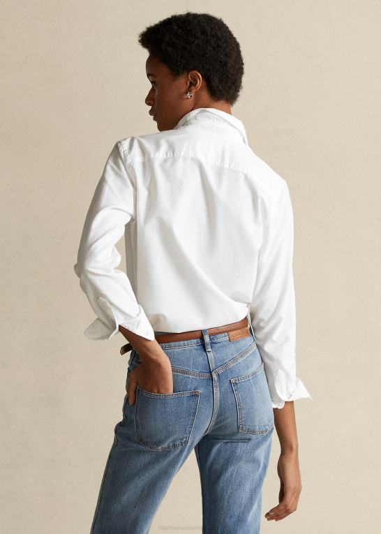 hvid Kvinder Ralph Lauren klassisk pasform oxford skjorte Z426B3349