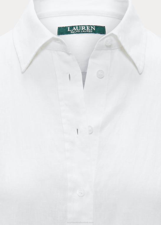 hvid Kvinder Ralph Lauren linned skjorte Z426B4173