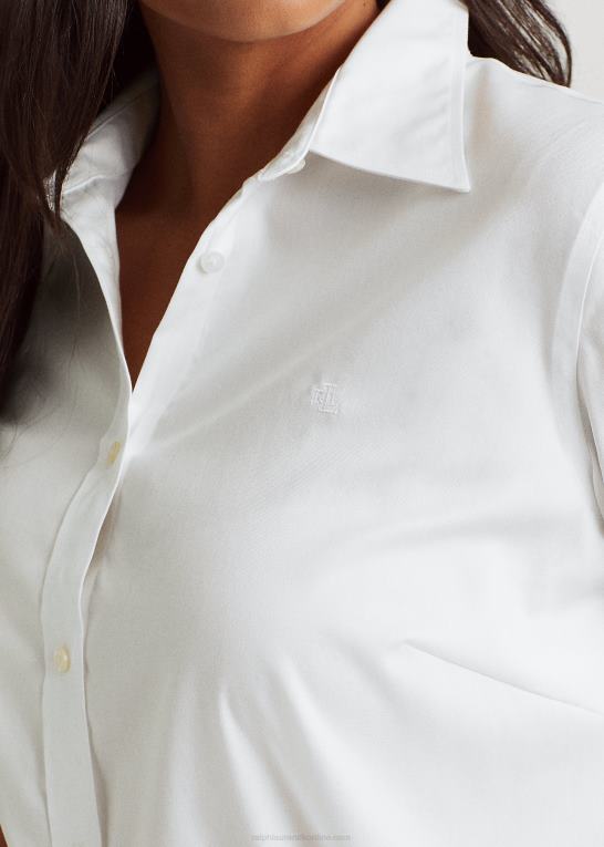 hvid Kvinder Ralph Lauren oxford skjorte i bomuld Z426B4735