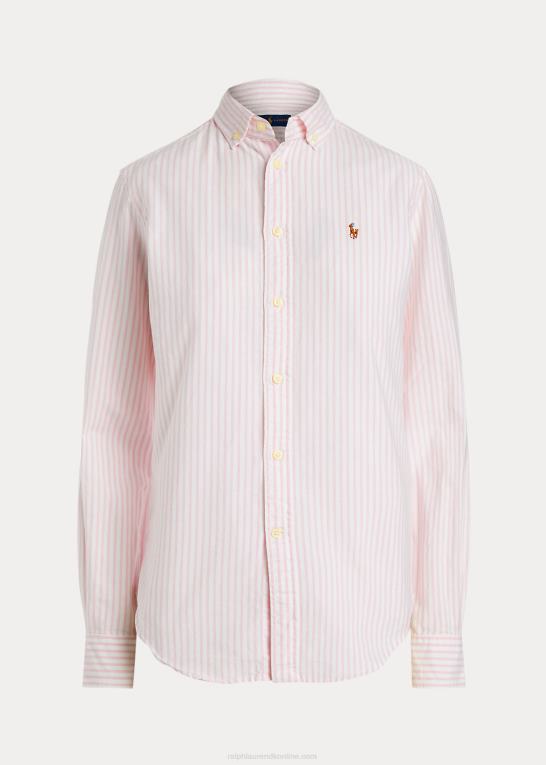 hvid/deco pink Kvinder Ralph Lauren klassisk pasform stribet oxford skjorte Z426B3353
