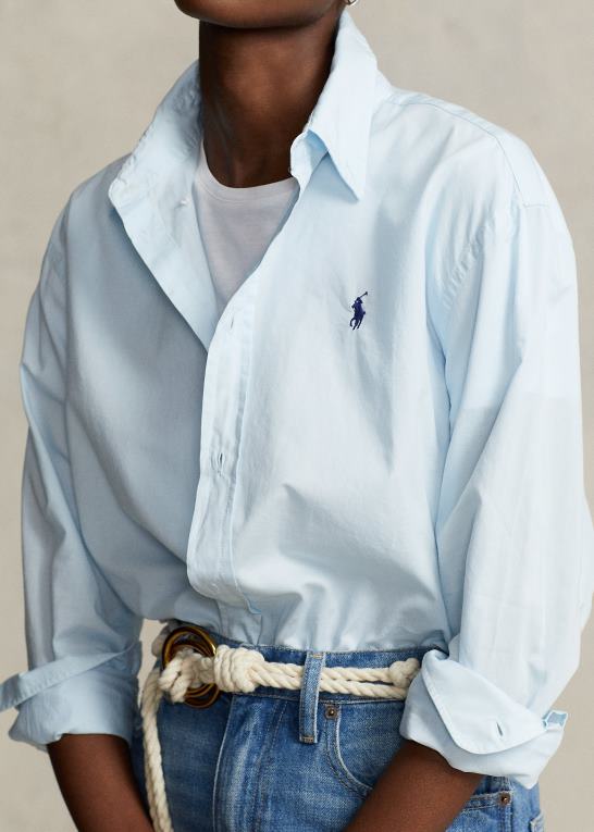 is Kvinder Ralph Lauren oversize skjorte i bomuldstwill Z426B3155