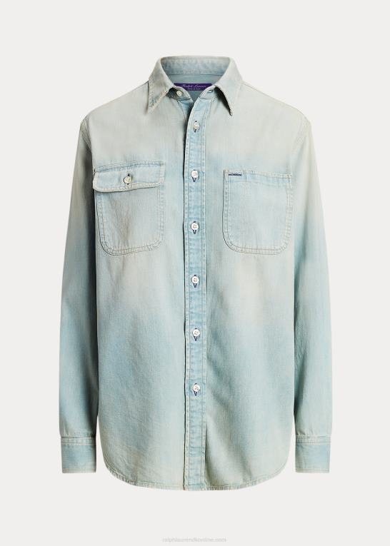 let indigo Kvinder Ralph Lauren tamia denimskjorte i bomuld Z426B9311