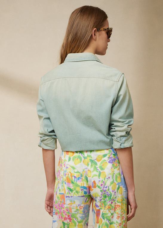 let indigo Kvinder Ralph Lauren tamia denimskjorte i bomuld Z426B9311