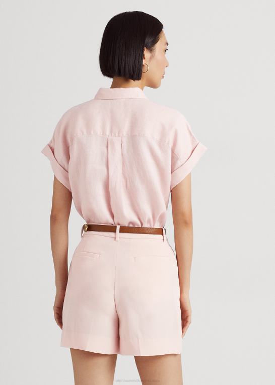 lyserød Kvinder Ralph Lauren linned dolman-ærmet skjorte Z426B3783