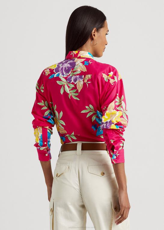 lyserød multi Kvinder Ralph Lauren blomstret voileskjorte i bomuld Z426B4328