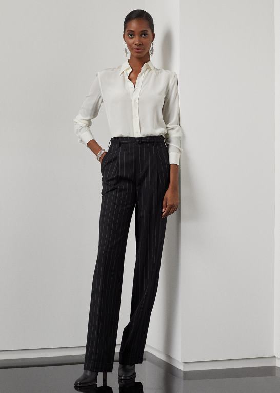 off white Kvinder Ralph Lauren hailey mulberry silke crepe skjorte Z426B3440