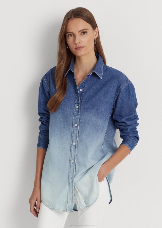 ombre canyon vask Kvinder Ralph Lauren ombre chambray skjorte Z426B3846