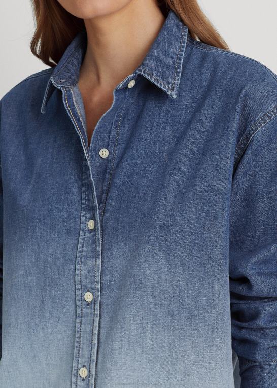 ombre canyon vask Kvinder Ralph Lauren ombre chambray skjorte Z426B3846