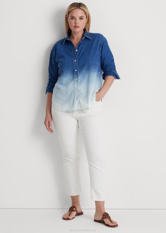 ombre canyon vask Kvinder Ralph Lauren ombre chambray skjorte Z426B4535