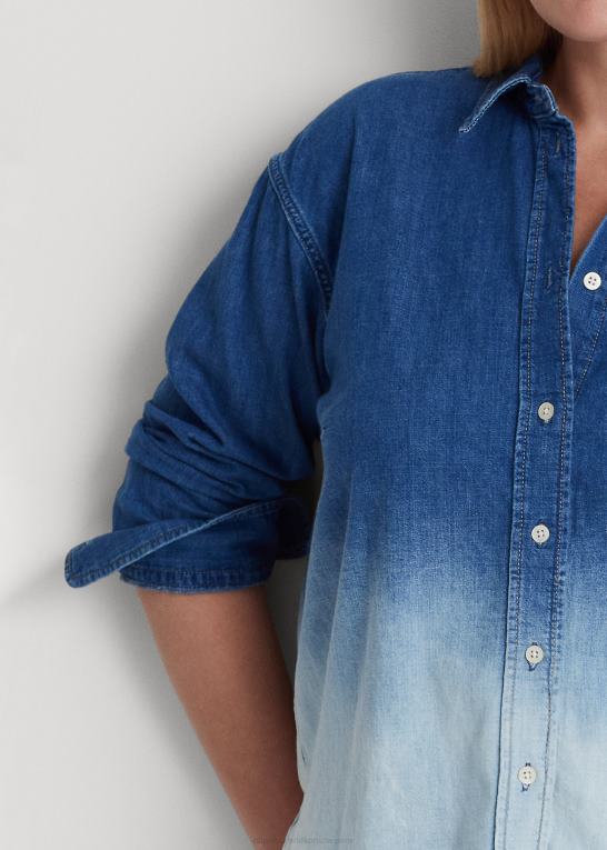 ombre canyon vask Kvinder Ralph Lauren ombre chambray skjorte Z426B4535