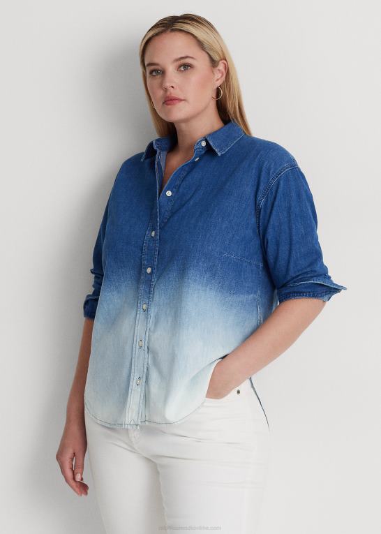 ombre canyon vask Kvinder Ralph Lauren ombre chambray skjorte Z426B4535
