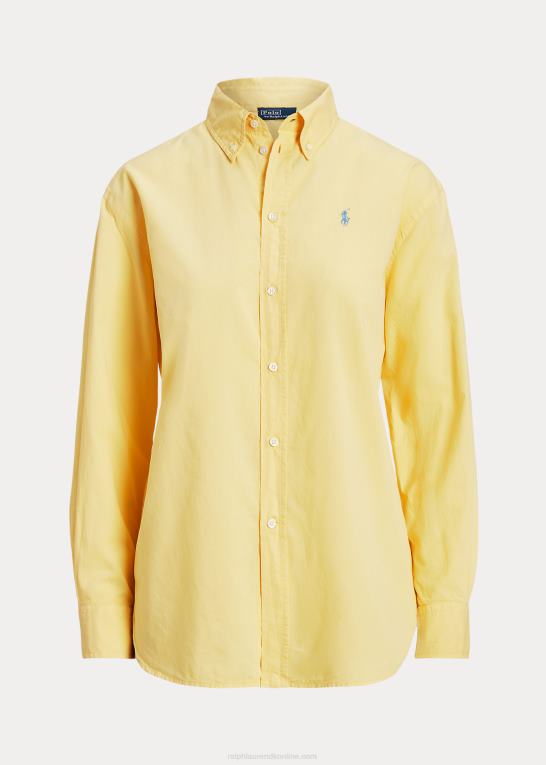 sand Kvinder Ralph Lauren oversize skjorte i bomuldstwill Z426B3154