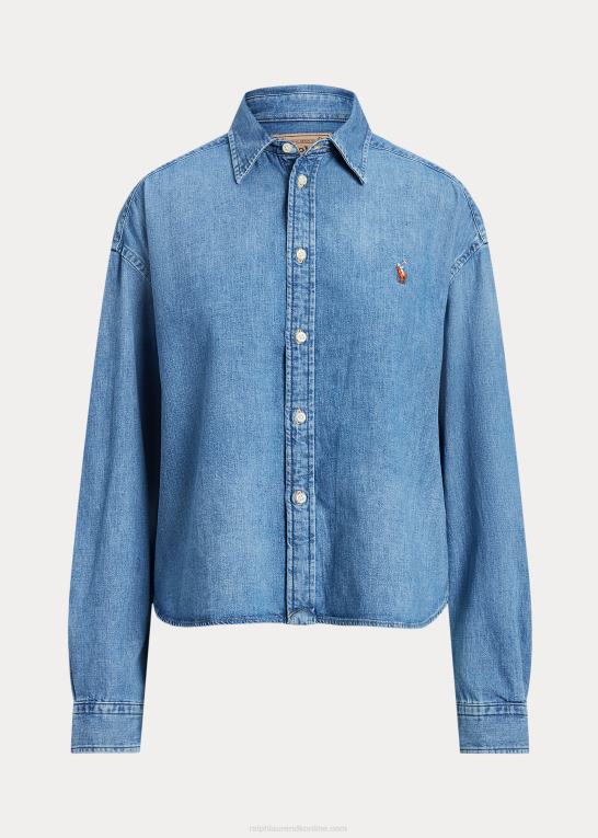 zaia vask Kvinder Ralph Lauren oversize denimskjorte Z426B3163