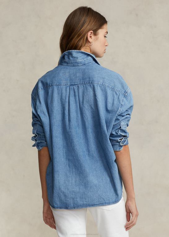 zaia vask Kvinder Ralph Lauren oversize denimskjorte Z426B3163
