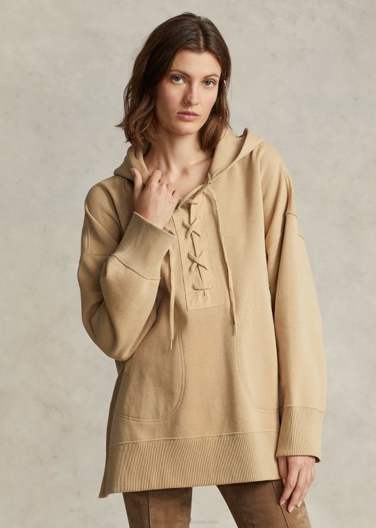 Klit Kvinder Ralph Lauren oversize hættetrøje i fleece med snøre Z426B3208