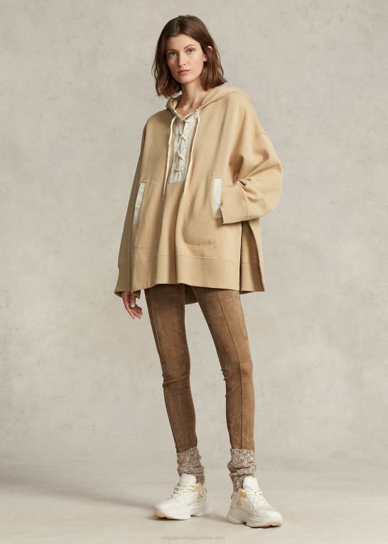 Klit Kvinder Ralph Lauren oversize hættetrøje i fleece med snøre Z426B3208