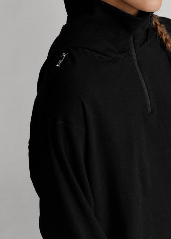 Kvinder Ralph Lauren hættetrøje med kvart lynlås Z426B3772