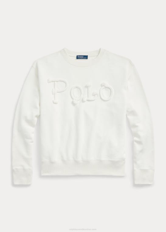 dækvask hvid Kvinder Ralph Lauren fransk frotté sweatshirt med reb-logo Z426B3106