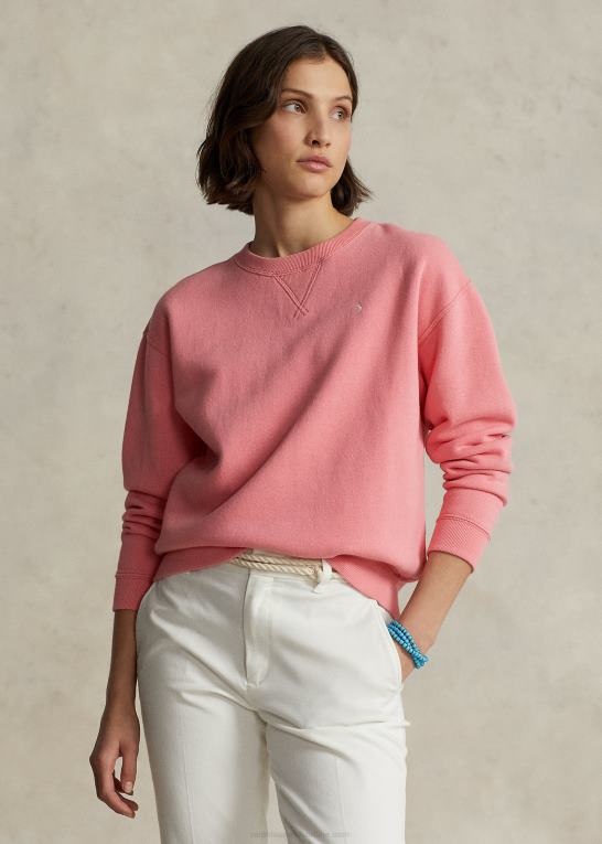 dolce pink Kvinder Ralph Lauren fleece pullover med rund hals Z426B9096