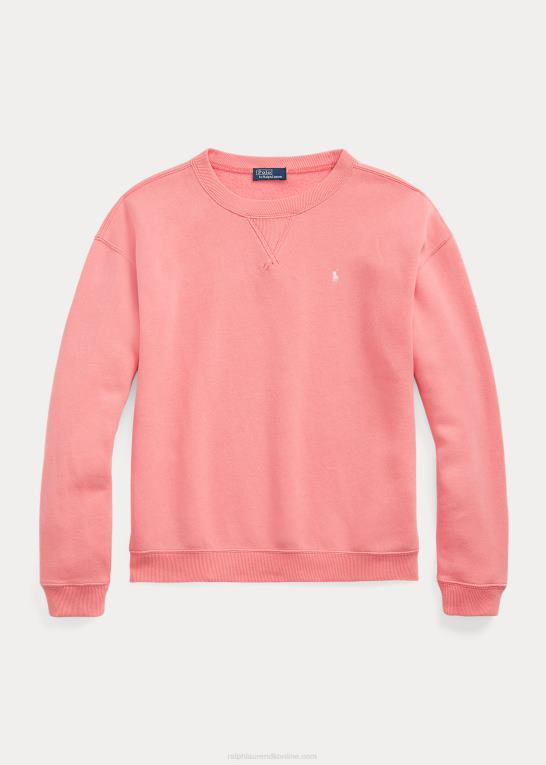 dolce pink Kvinder Ralph Lauren fleece pullover med rund hals Z426B9096