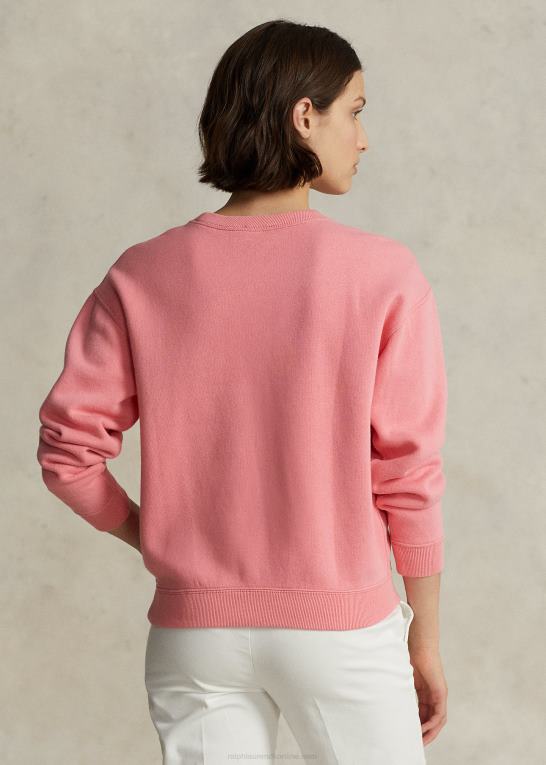 dolce pink Kvinder Ralph Lauren fleece pullover med rund hals Z426B9096