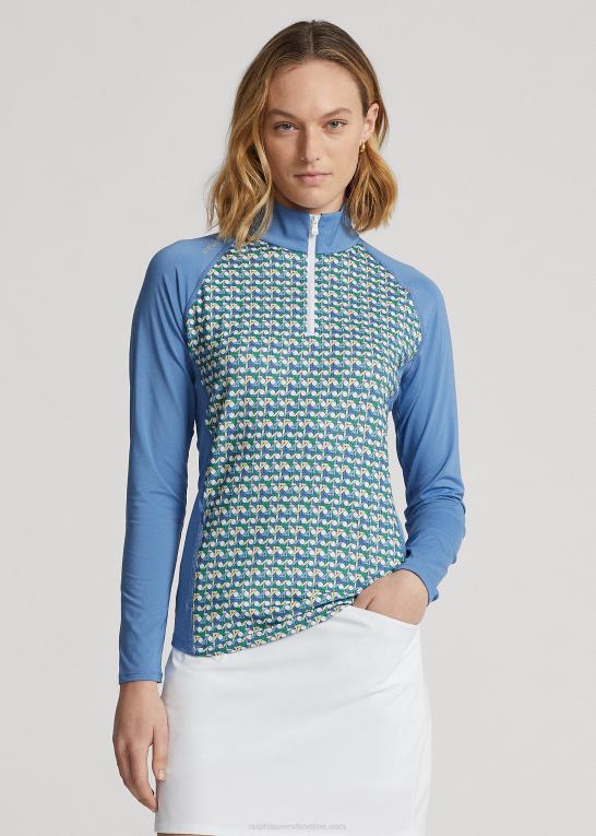 fjederflet multi Kvinder Ralph Lauren pullover i jersey med kvart lynlås Z426B3728