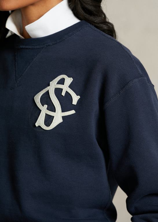 flyverflåde Kvinder Ralph Lauren spelman kollektion patch sweatshirt Z426B3317