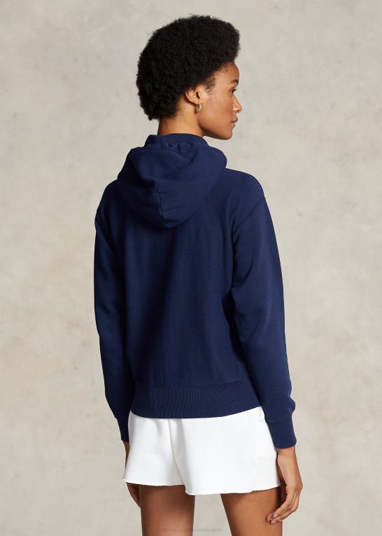 krydstogtflåde Kvinder Ralph Lauren fleece hættetrøje med fuld lynlås Z426B3275