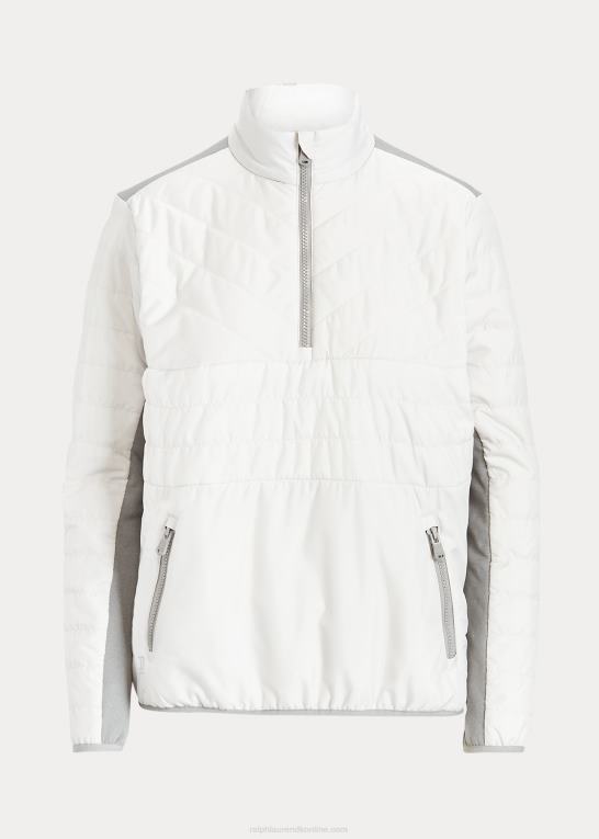 lysegrå lyng Kvinder Ralph Lauren hybrid pullover med kvart lynlås Z426B3766